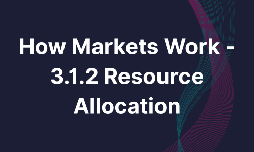 How Markets Work - 3.1.2 Resource Allocation