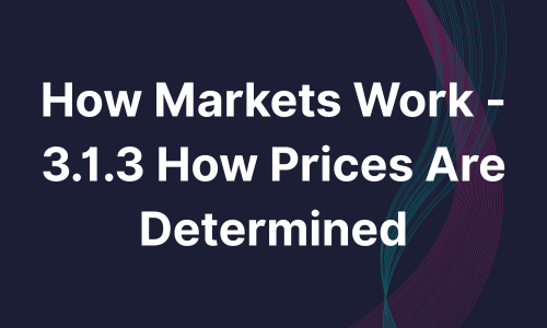How Markets Work - 3.1.3 How Prices Are Determined